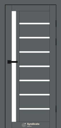 Двері Syndicat Doors PVC 101 Графітіко сатинове скло